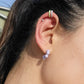 TWO TONE EAR CUFF [Single Cuff] - Purple & Green
