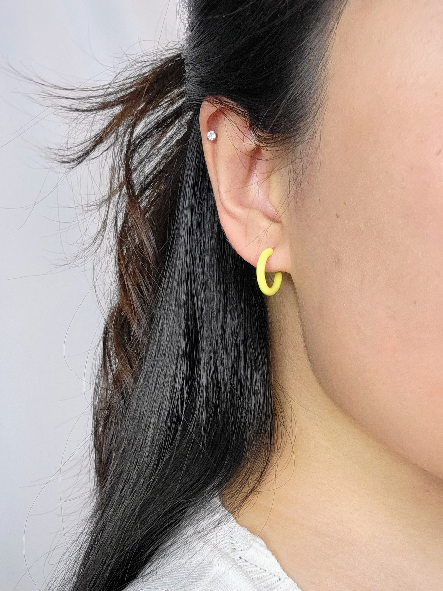 MINI HOOPS in Yellow