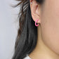 MINI HOOPS in Bubblegum Pink