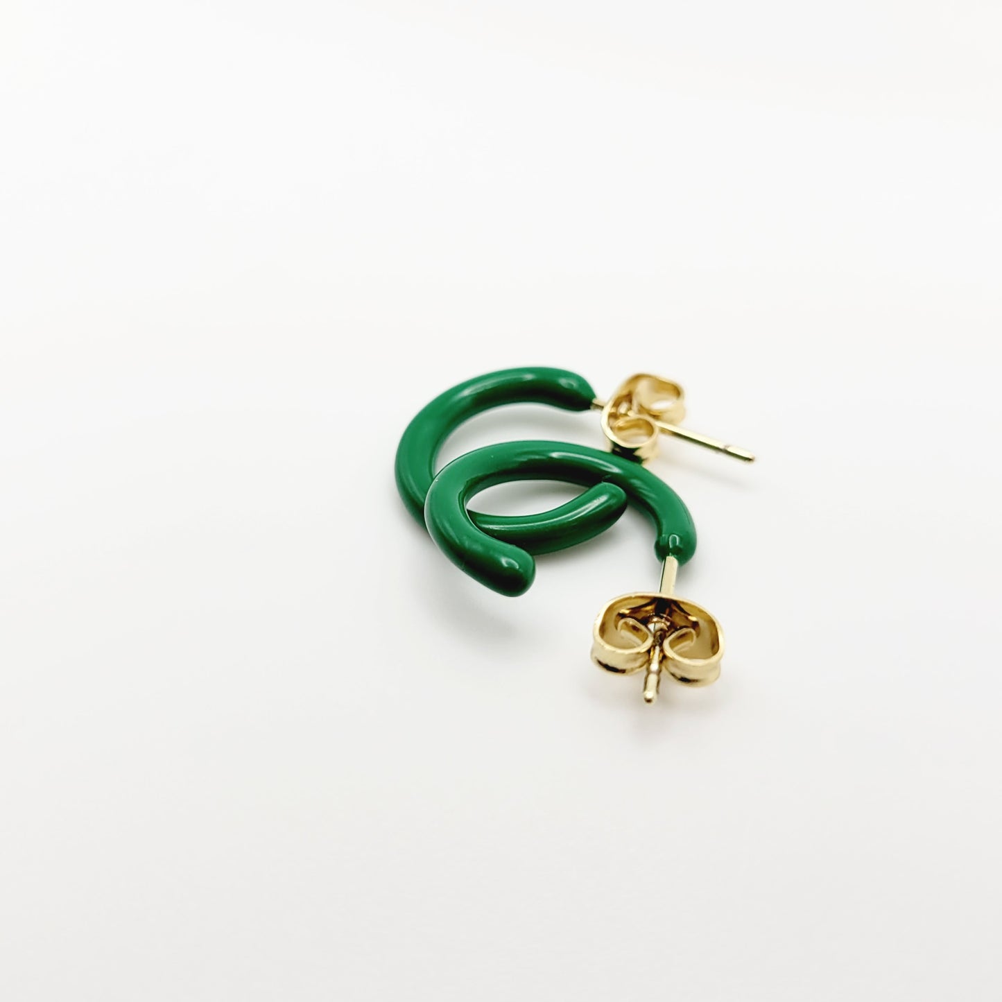 MINI HOOPS in Forest Green