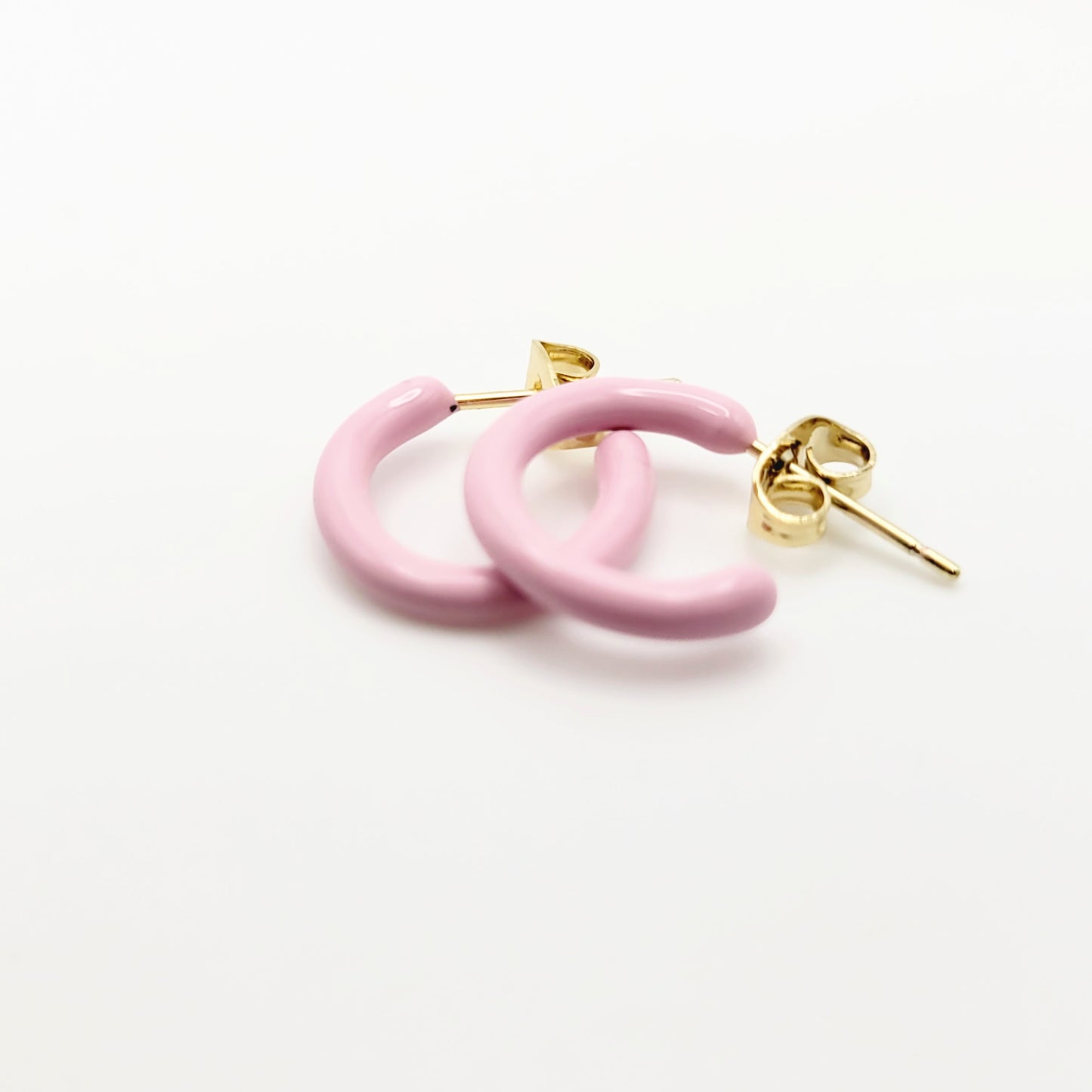 MINI HOOPS in Light Pink