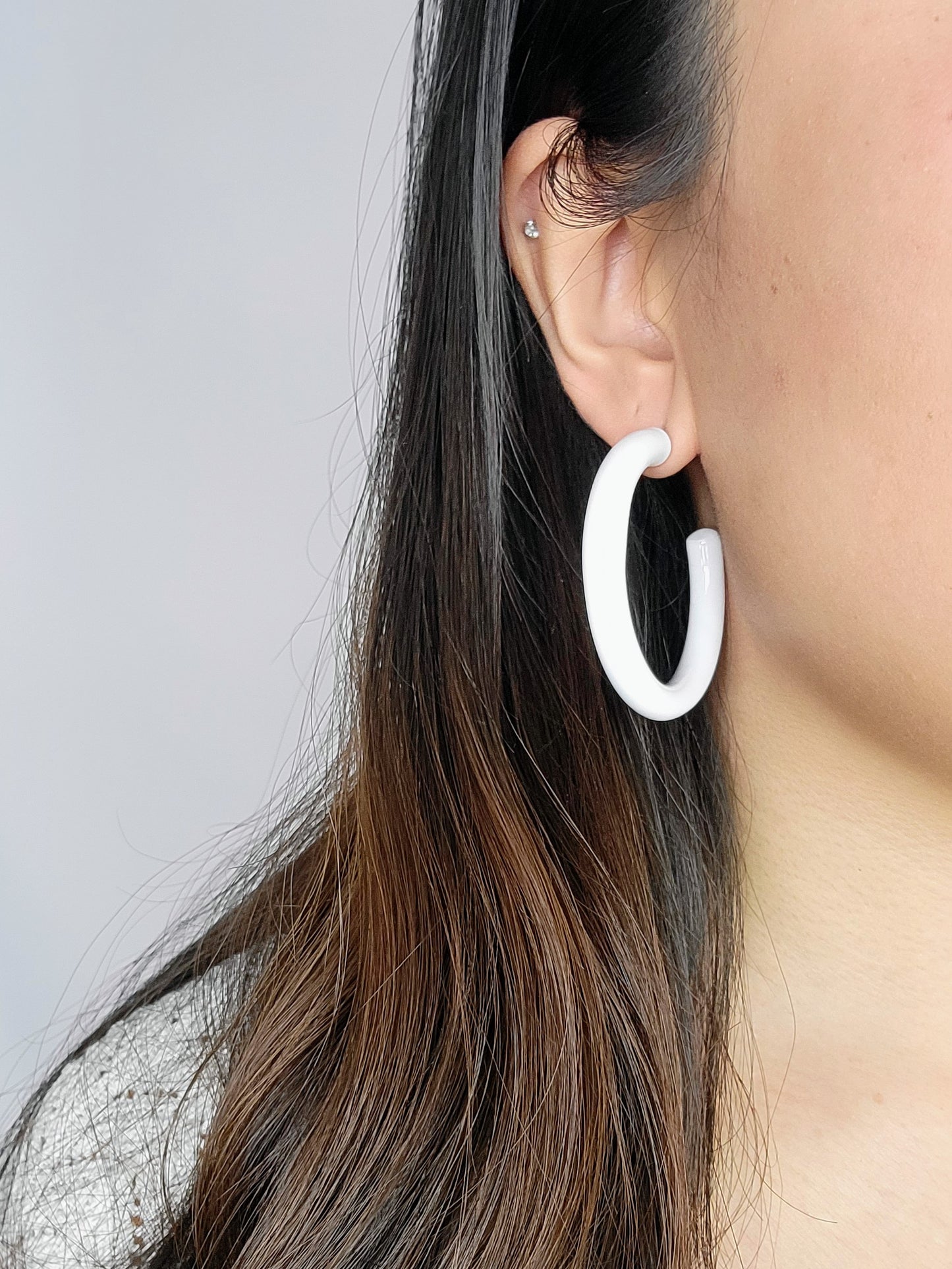 CHUNKY HOOP - White