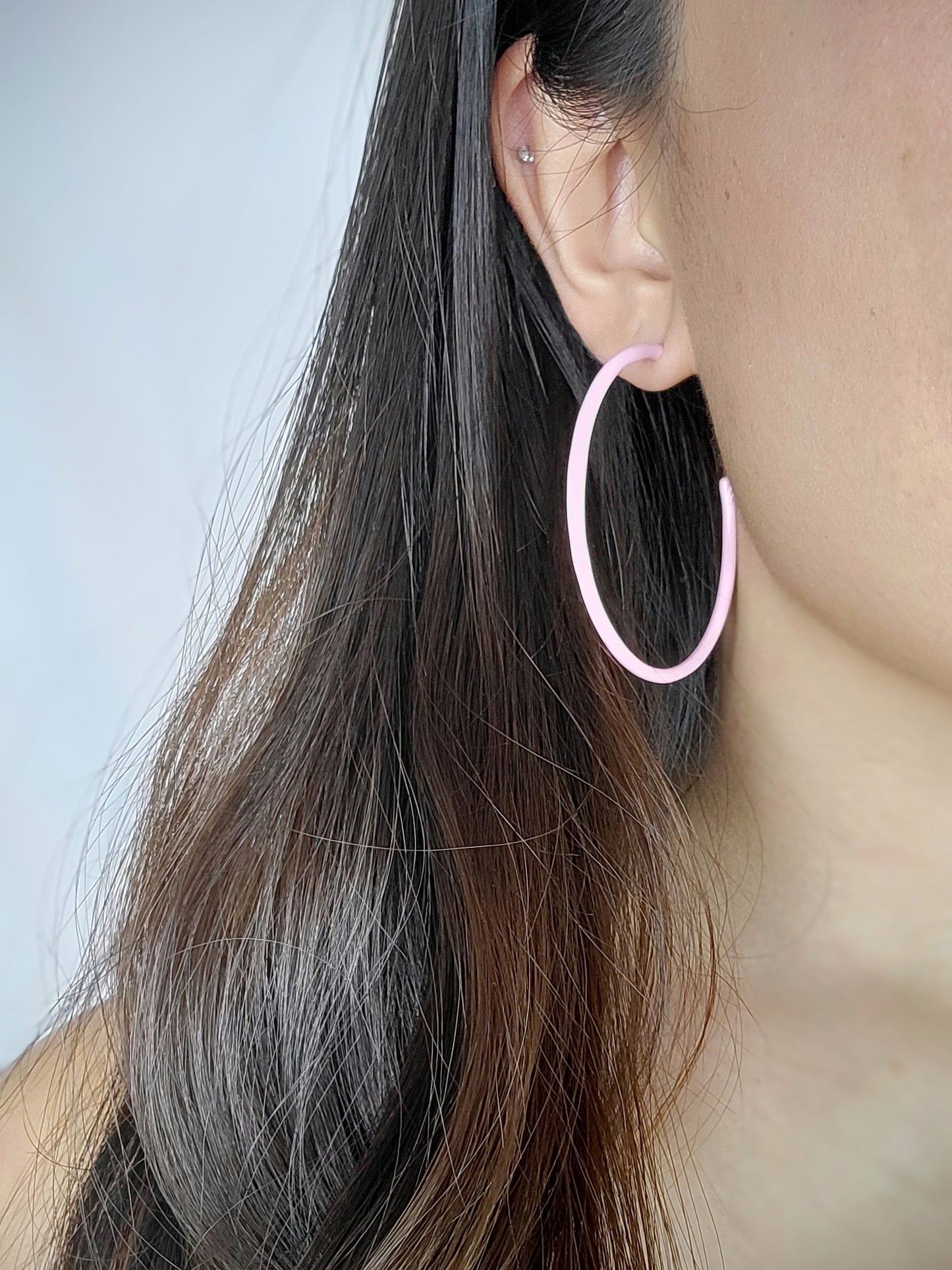 THIN HOOP - Light Pink