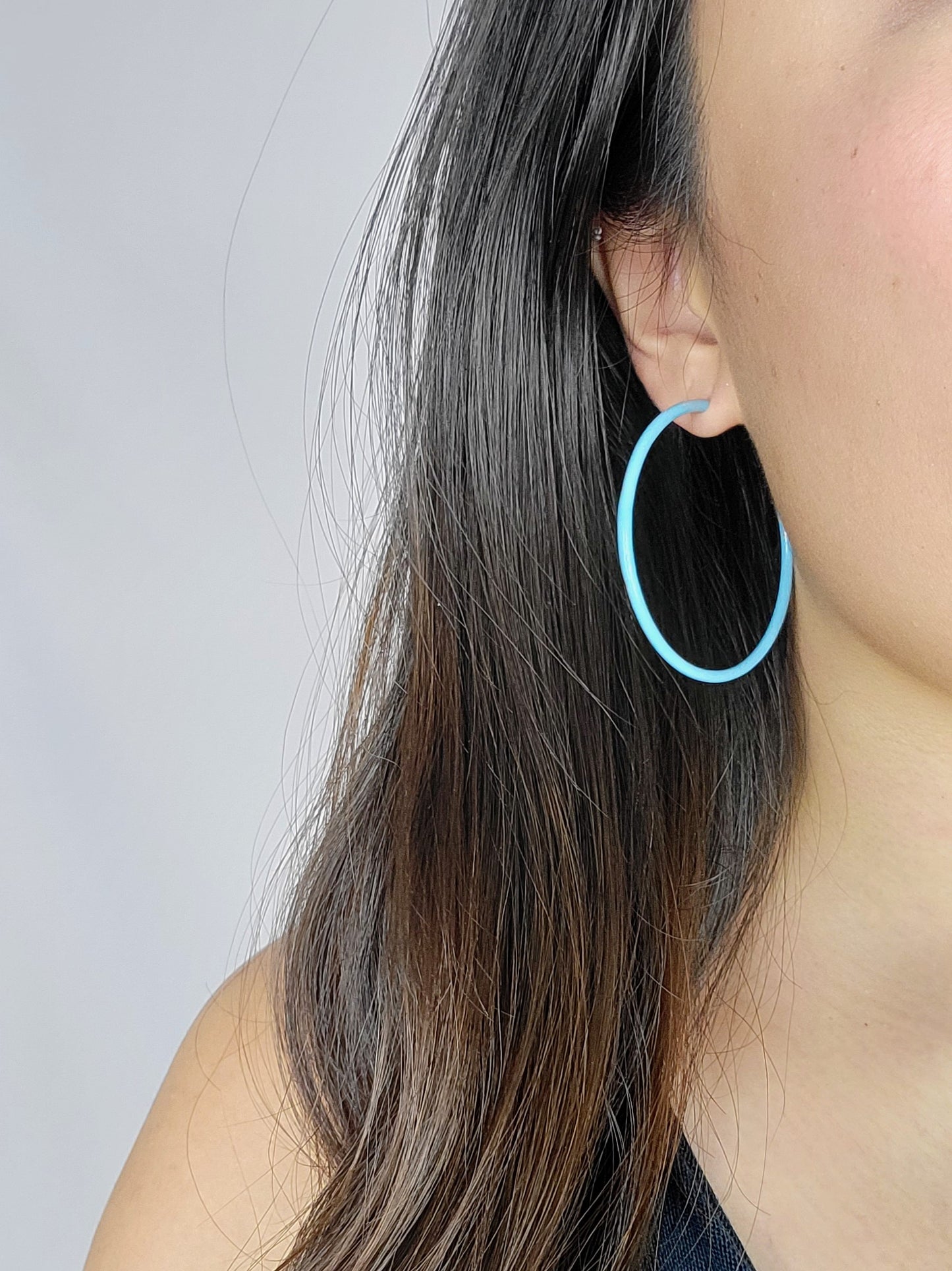 THIN HOOP - Medium Blue