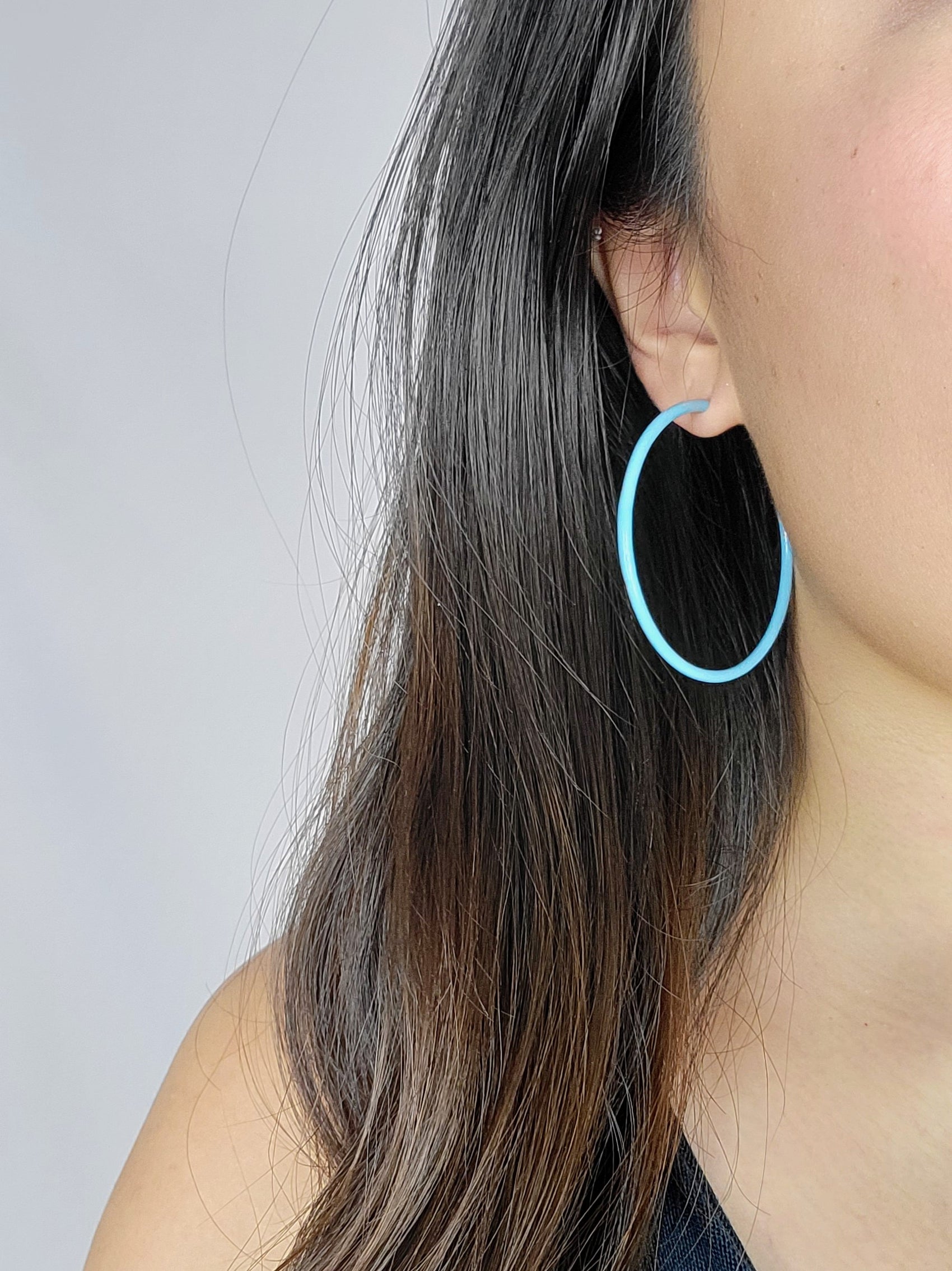 THIN HOOP - Medium Blue