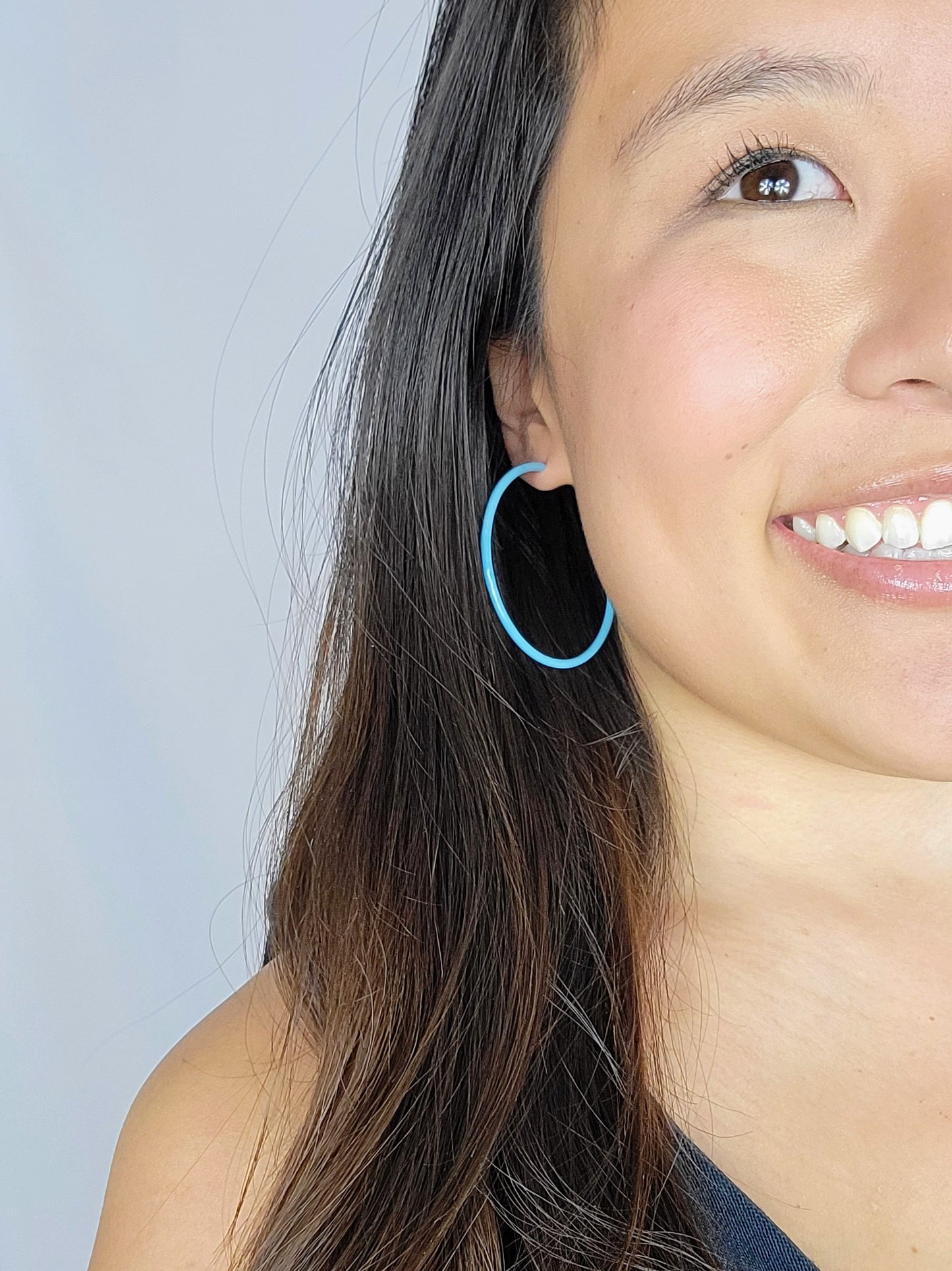 THIN HOOP - Medium Blue