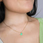MINIMALIST HEART Necklace in Green