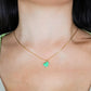 MINIMALIST HEART Necklace in Green