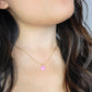 MINIMALIST HEART Necklace in Pink