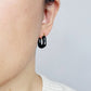 PUFFER EARRINGS in Black