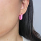 PUFFER EARRINGS in Pink