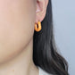 PUFFER EARRINGS in Orange