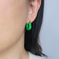PUFFER EARRINGS in Green