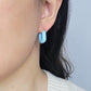 PUFFER EARRINGS in Blue