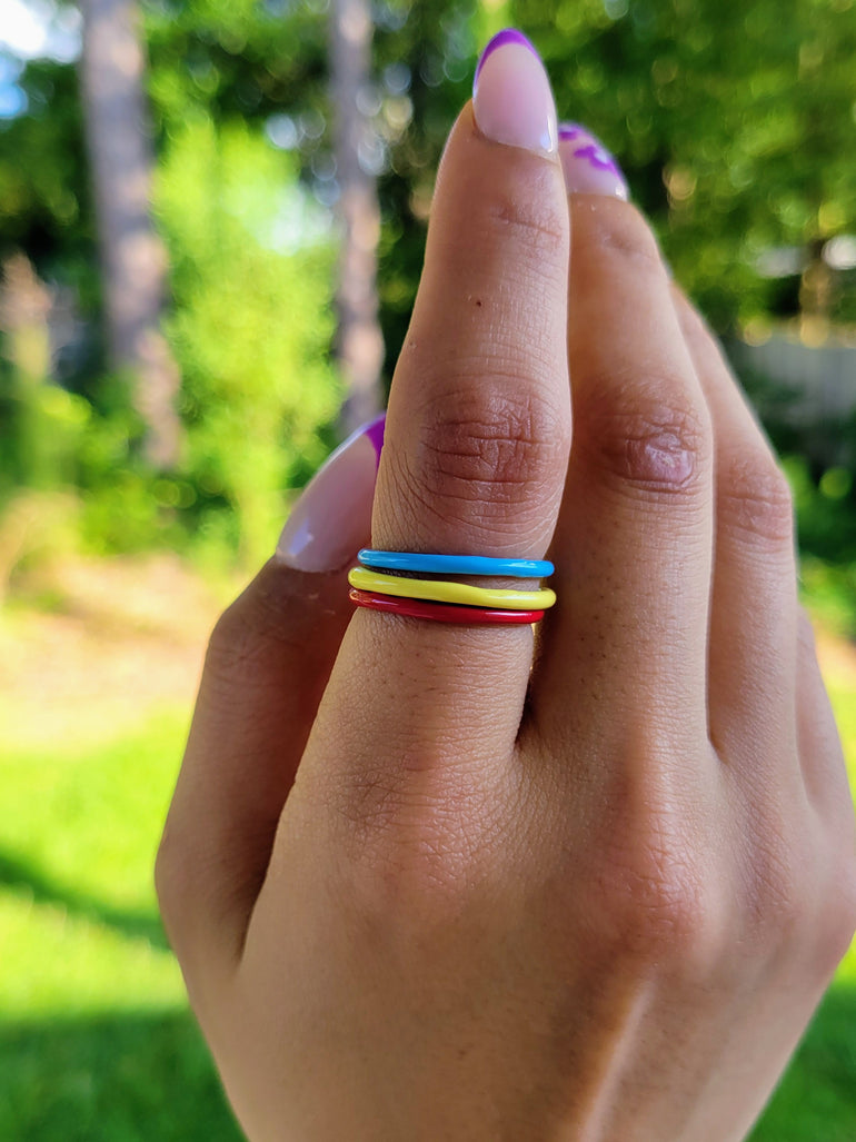 COLOR THEORY RING STACK in Primary Colors – Love Ko Jewelry