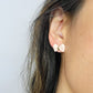 BOW EARRING in Ballet Nude