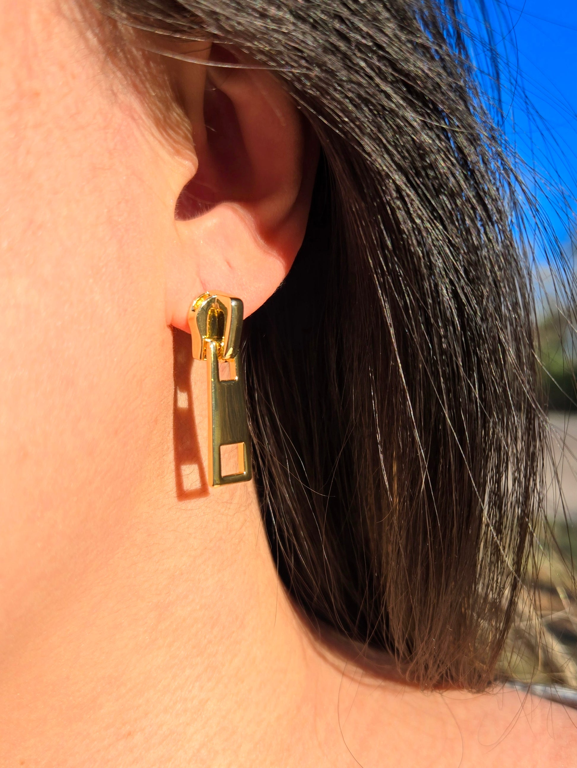 ZIPIT Earring 3 (Gold)