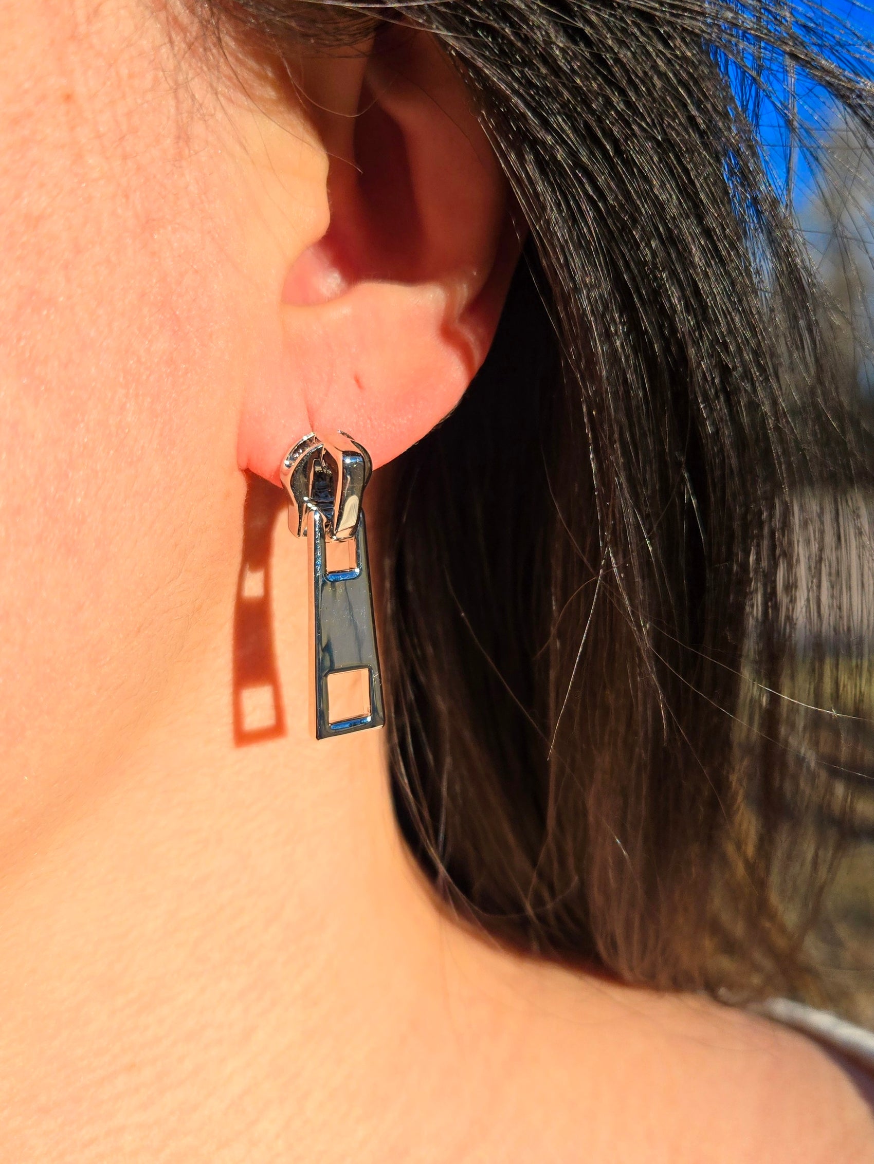 ZIPIT Earring 3 (Silver)