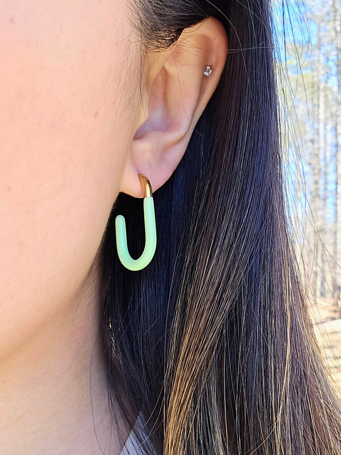 CHAINLINKS in Gold and Mint Green