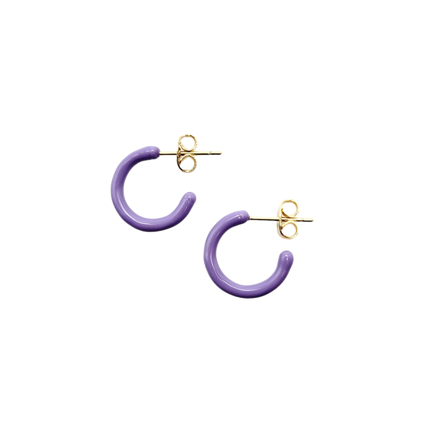 MINI HOOPS in Lavender Purple