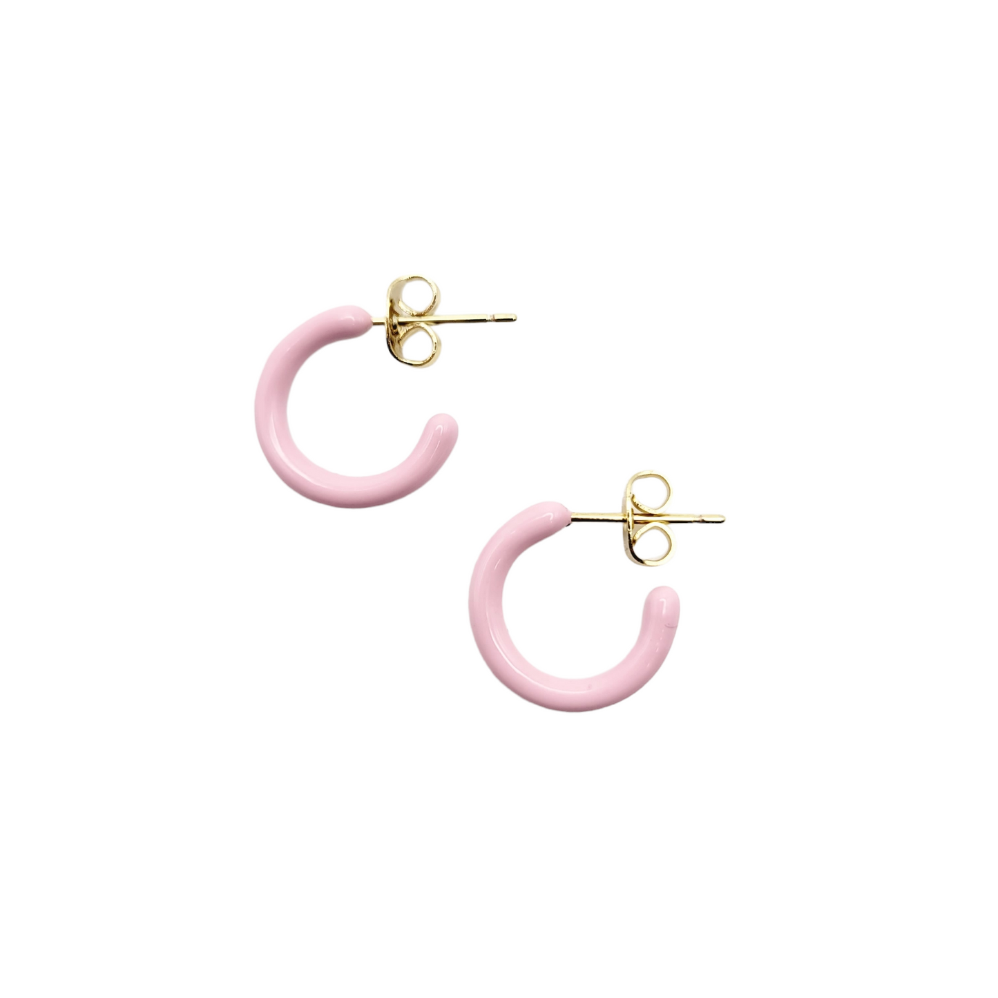 MINI HOOPS in Light Pink