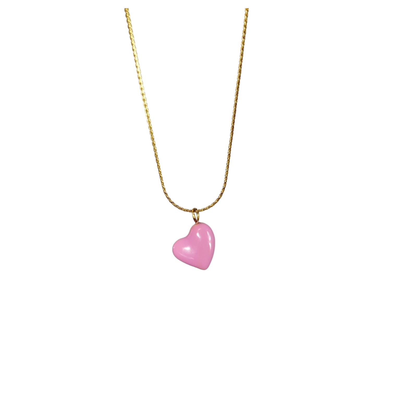 MINIMALIST HEART Necklace in Pink