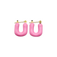 PUFFER EARRINGS in Pink