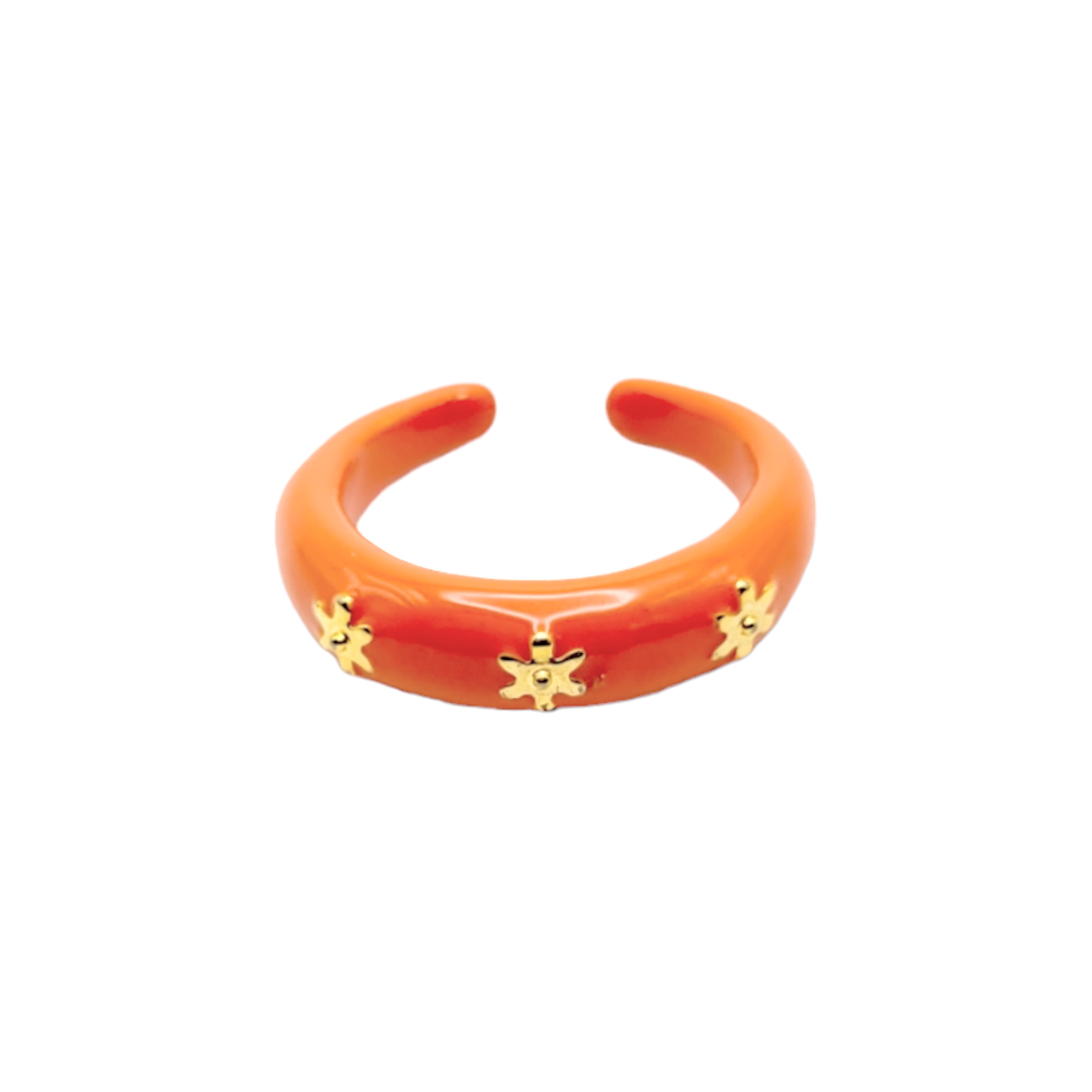 GOLD FLORALS in Orange