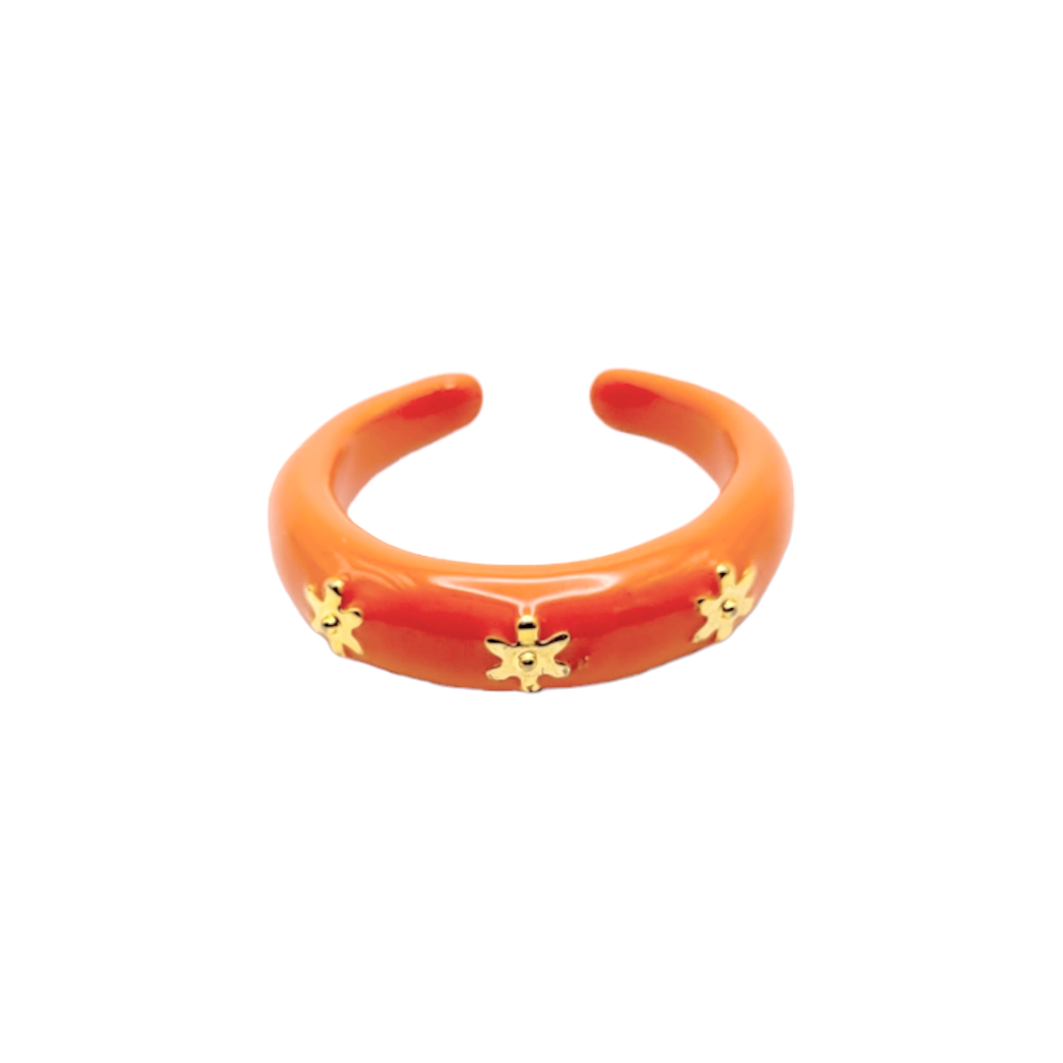 GOLD FLORALS in Orange