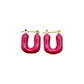 PUFFER EARRINGS in Raspberry