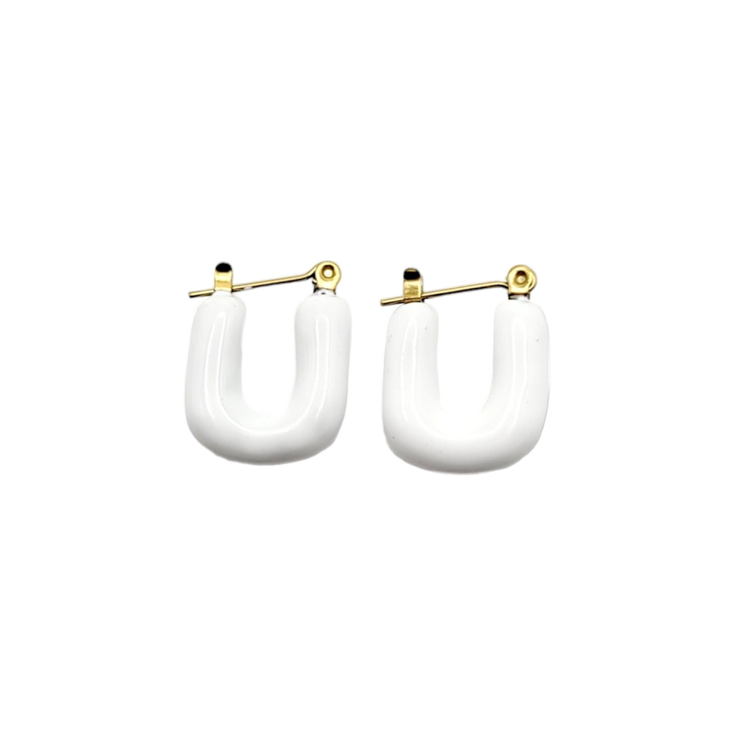 PUFFER EARRINGS in White