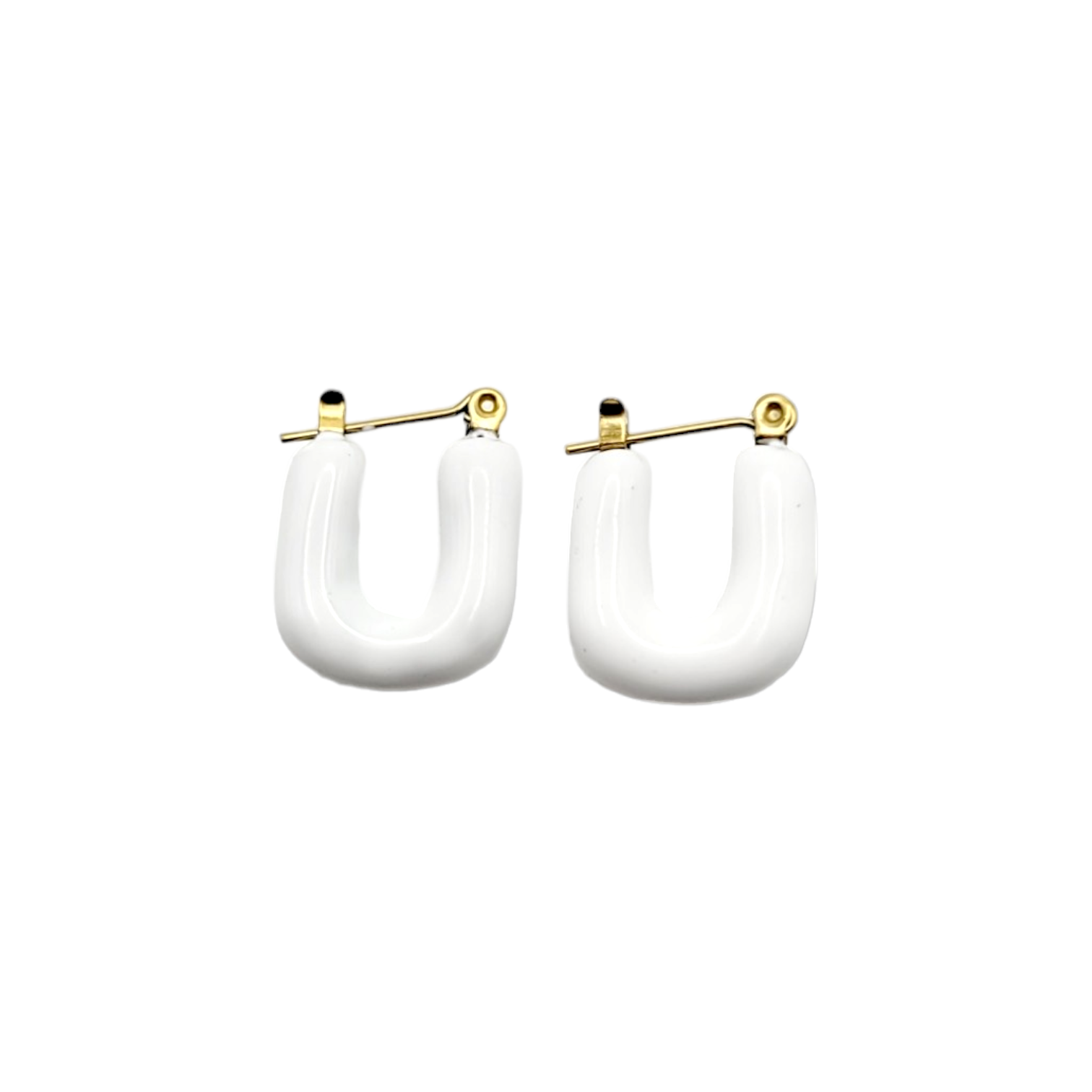 PUFFER EARRINGS in White