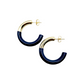 TWO TONED HOOPS in Golden Navy