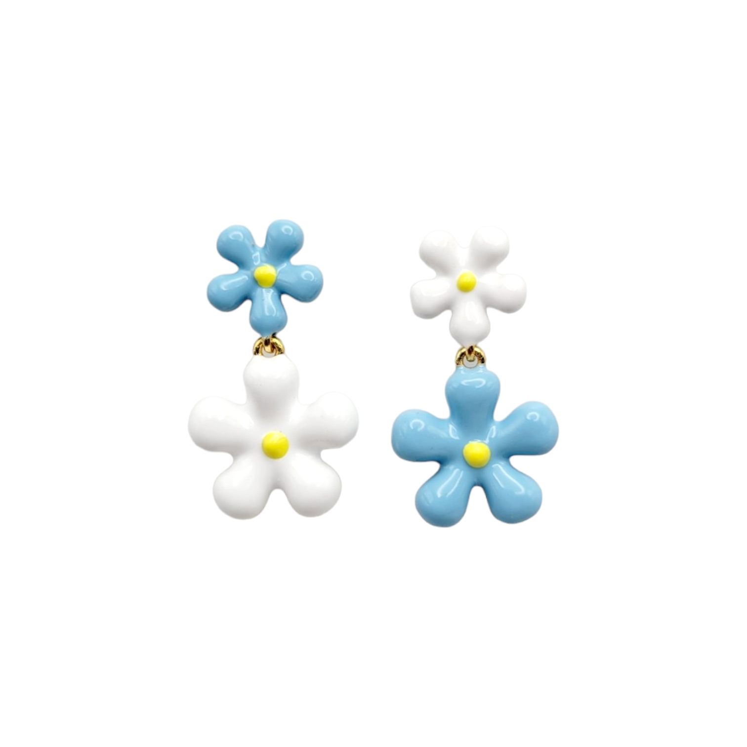 INVERTED FLOWERS in Blue & White