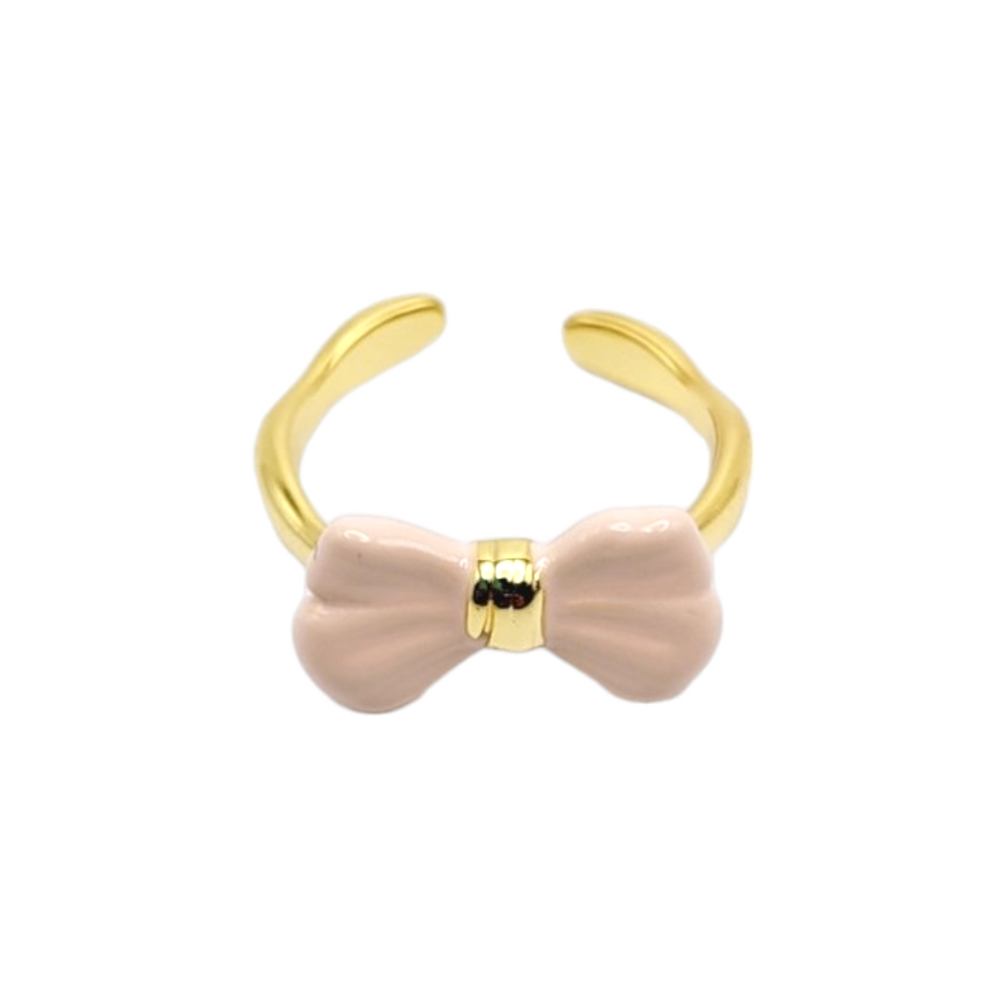 BOW RING in Ballet Nude