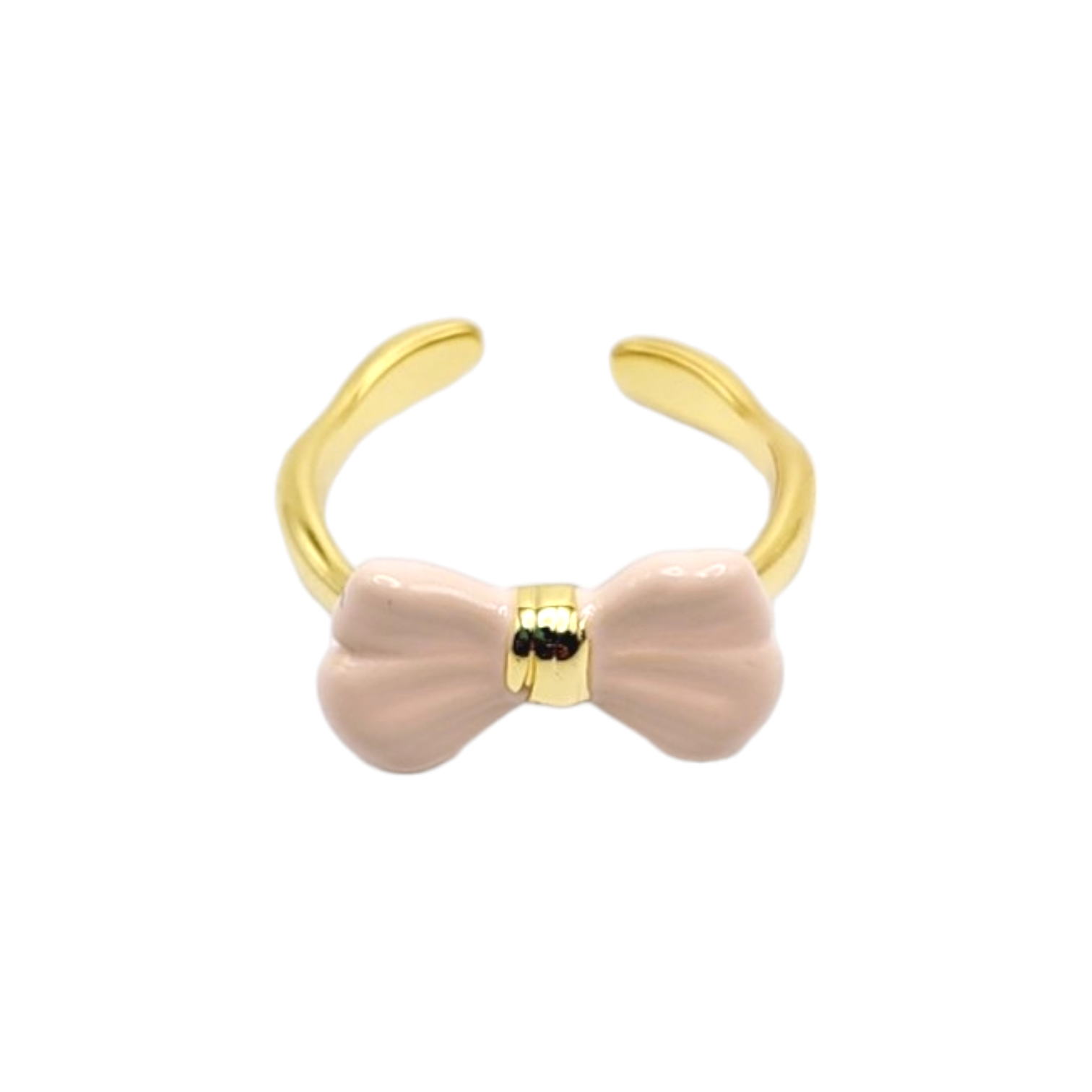 BOW RING in Ballet Nude
