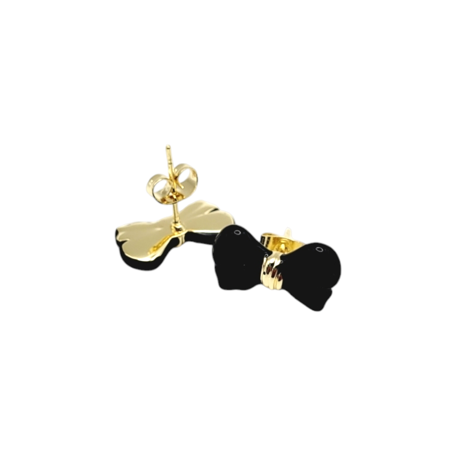 BOW EARRING in Black