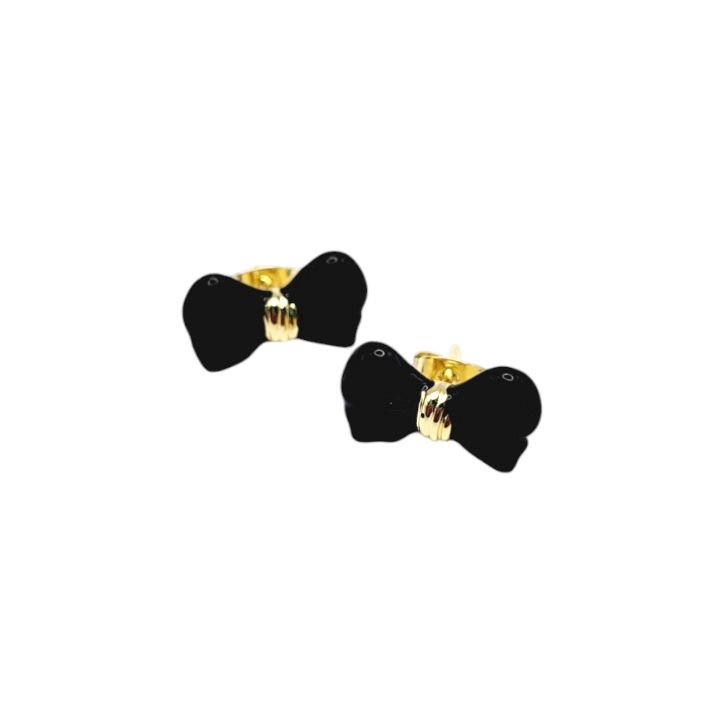 BOW EARRING in Black