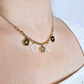 FLOWER POWER Necklace in Gold/White