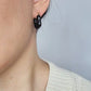 PUFFER EARRINGS in Black