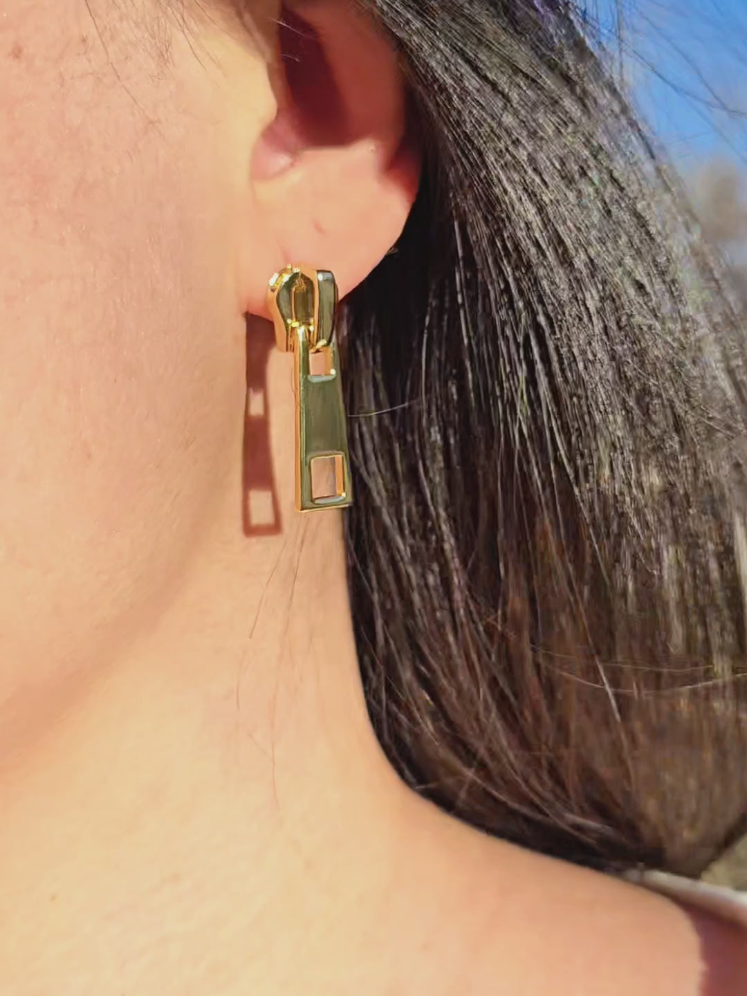 ZIPIT Earring 4 (Gold)