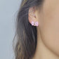 BOW EARRING in Lilac