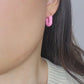 PUFFER EARRINGS in Pink
