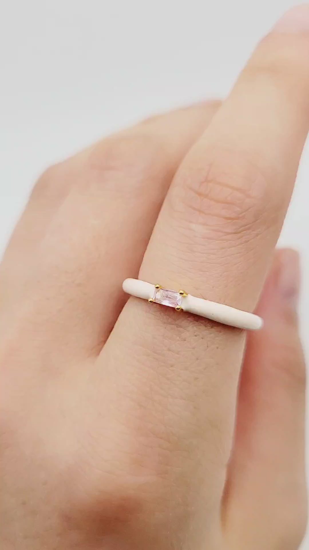 GEM RING in Pink Nude