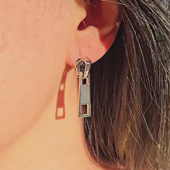 ZIPIT Earring 4 (Silver)