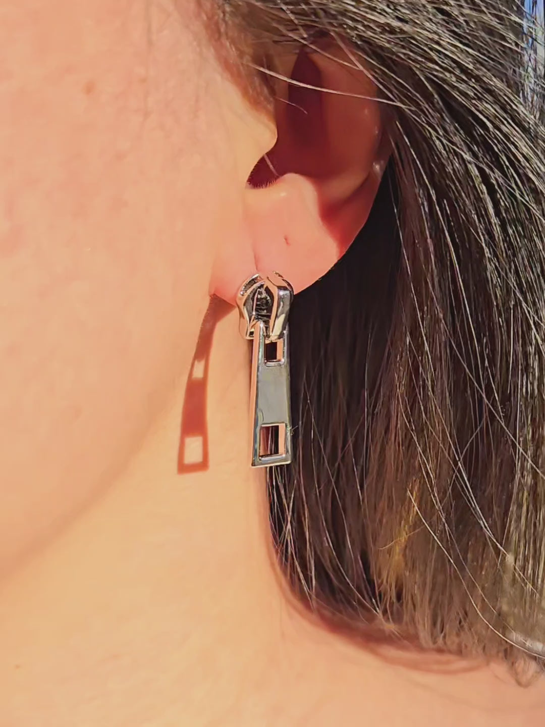 ZIPIT Earring 4 (Silver)