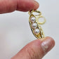 PEAS IN A POD - Gold with White Pearls