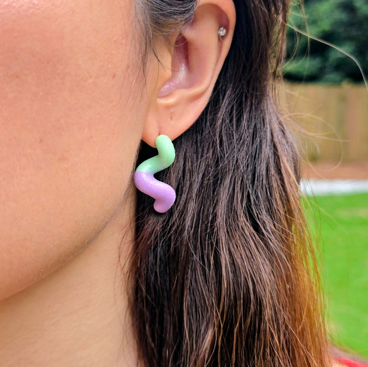 GUMMY WORMS - Green & Purple