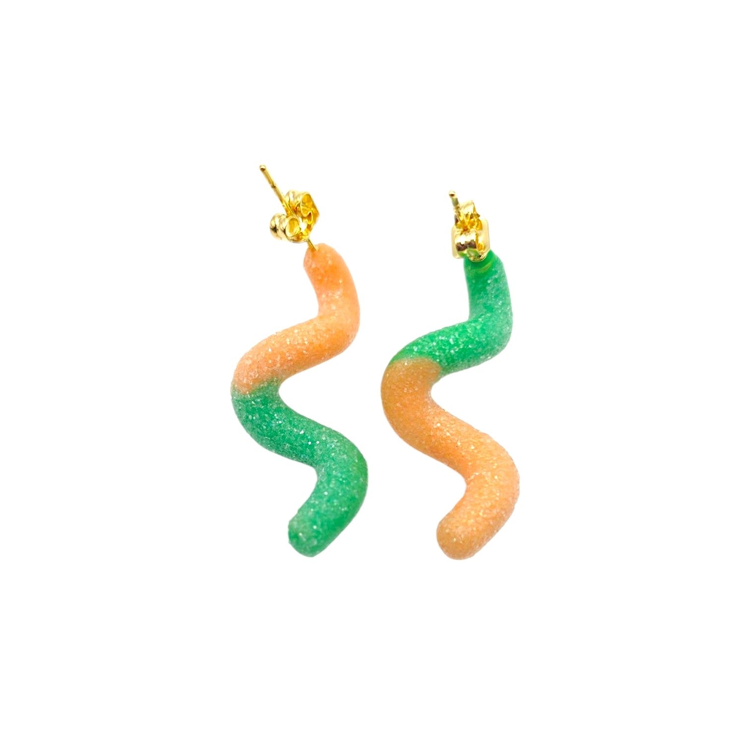GUMMY WORMS - Green and Orange