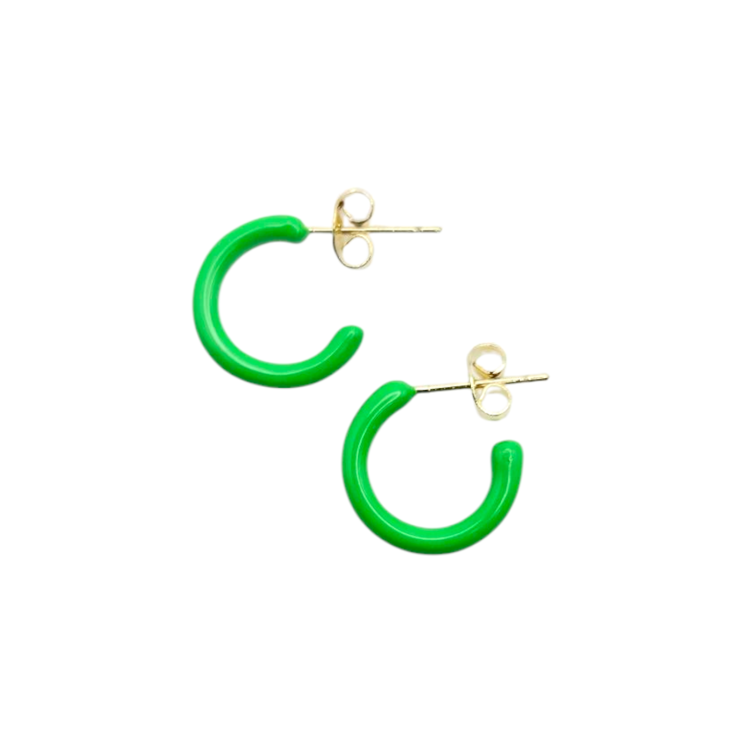 MINI HOOPS in Bright Green